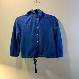 Kate Spade Saturday Chic Blue 3/4 Length Sweatshirt/Hoodie w/side pockets